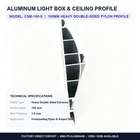 Cadre en aluminium haute résistance pour boîtier de boîte à lumière à film souple et affichage rétroéclairé