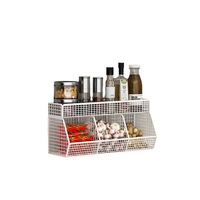 Solution de rangement multifonctionnelle sans perçage Organisateur mural d'épices Support de rangement de cuisine pour les épices en laine