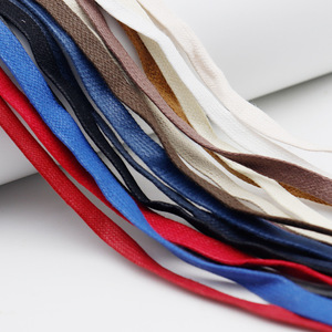 Lacets plats en coton ciré personnalisés de 8 mm, couleur unie - Lacets plats cirés de qualité supérieure pour baskets blanches et chaussures en <span class=keywords><strong>toile</strong></span>, vente en gros - Product Image 5