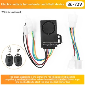 Alarma <span class=keywords><strong>Antirrobo</strong></span> Mojelon <span class=keywords><strong>para</strong></span> Motocicletas/Scooters Eléctricos 36-72V Universal Material ABS Colocación Trasera - Product Image 2