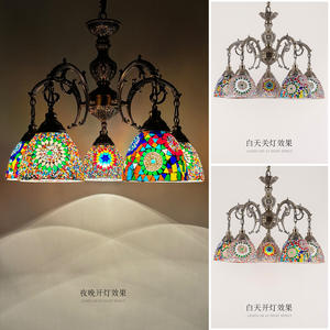 <span class=keywords><strong>Lustre</strong></span> LED en fer forgé sculpté, style rétro exotique marocain, finition bronze antique, pour chambre, salon, restaurant, hôtel - Product Image 4