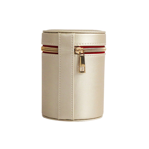 Mini Trousse de Toilette de Voyage Compacte de Luxe en Cuir PU avec Fermeture à <span class=keywords><strong>Bouton</strong></span>, Portable pour Poudre Libre, Crème Contour des Yeux, Nettoyant <span class=keywords><strong>Visage</strong></span> - Product Image 1