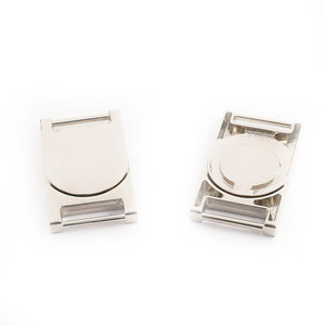 Magnetic Metal Buckles 25mm Zinc Alloy <b>Clip</b> Buckle For Bags Durable Silver - Product Image 1