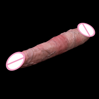 FAAK Dildo double géant et épais en silicone réaliste à double couche, énorme, long, réaliste, plug anal pour femmes, lesbiennes, hommes, gays OEM ODM