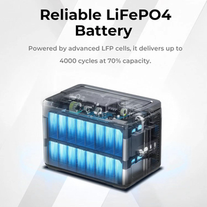 สำหรับสถานีไฟฟ้าพกพา P1000 Plus 1024Wh 320000mAh 1200W จ่ายไฟแบบ Pure Sine Wave พร้อมฟังก์ชั่น Jump Starter - Product Image 4