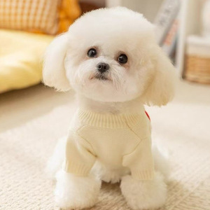 Cute <b>Dog</b> Apple Letter Knit Sweater Winter Pet <b>Clothes</b> Comfortable Teddy Apparel <b>Small</b> Size - Product Image 2