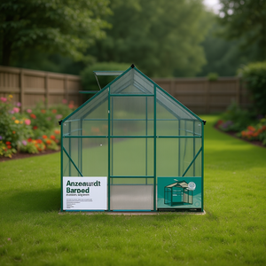 Serre de jardin moderne en aluminium et polycarbonate, 6 x 8 pieds, pour extérieur - Product Image 2