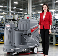 Autolaveuse électrique V8, machine de lavage et de séchage automatique avec alarme de niveau d'eau complet pour entrepôts et zones de stationnement