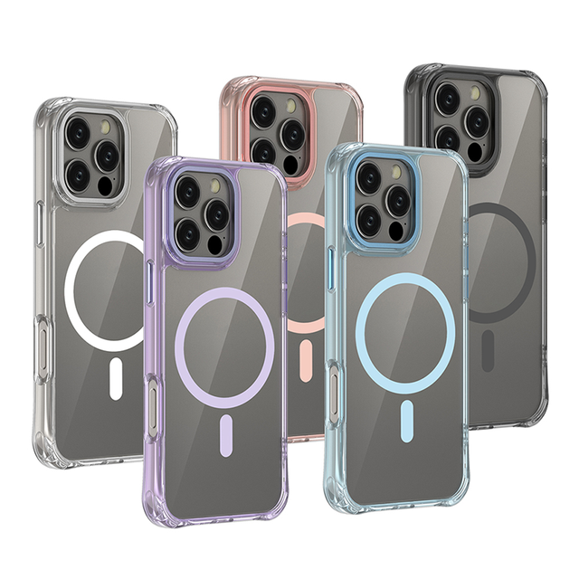 Wholesale Hard Clear Magnetic Charge Shockproof Phone Case for iPhone 17 16 PRO MAX Mobile Phone Accessories