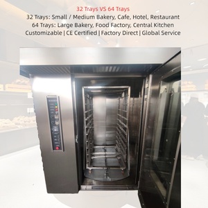 Horno Rotatorio de Alta Eficiencia de 32/64 Bandejas, Horno Industrial Eléctrico/a Gas para Panadería, para Fábrica Profesional de <span class=keywords><strong>Pan</strong></span> y Pasteles - Product Image 4