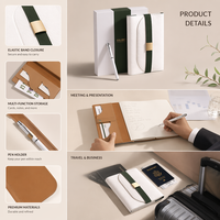Nouveau carnet en papier PU, protection de l'environnement, sangle souple, coffret cadeau, luxe léger, sac de rangement haut de gamme, bloc-notes
