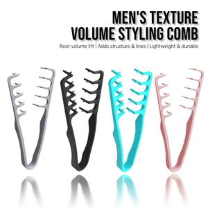 Peigne de massage en plastique en forme de <span class=keywords><strong>V</strong></span> prêt à être expédié, grande taille, pour hommes, pour les racines des cheveux, peigne moelleux, logo personnalisé, pince à frange, peigne de coiffure - Product Image 1