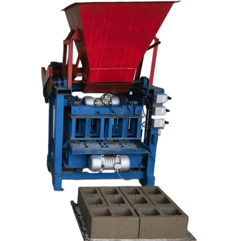 Machine de moulage de blocs de ciment semi-automatique, fourniture directe d'usine, machine de moulage de blocs de béton de type trémie d'Afrique du Sud