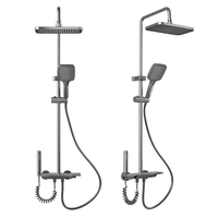 Robinet de douche mural professionnel 4 fonctions avec jet de pluie et pistolet de pulvérisation pour appartements, modèle 8805, tendance et très prisé