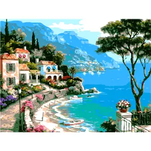 Wholesale scenery landscape DIY digital painting oil painting by numbers