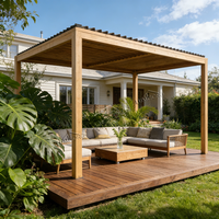 Pergola moderne personnalisée en aluminium thermolaqué pour l'extérieur, pavillon, gazebo, toit rétractable motorisé pour jardin, sur mesure
