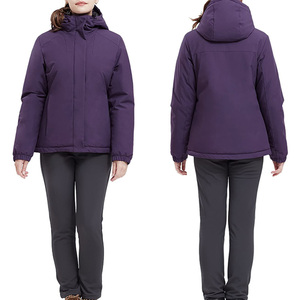 Premium Fleece Lined Outdoor Wear Chaqueta de esquí impermeable para mujer Chubasquero a prueba de viento con capucha Otoño e Invierno Essential - Product Image 3