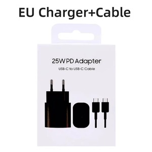 Chargeur rapide 25W Prise US/EU PD 3.0 Adaptateur mural de charge super rapide pour S24 S23 FE A55 A54 <span class=keywords><strong>A53</strong></span> - Product Image 1