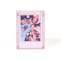 Cadre photo magnétique de 3 pouces pour Instax Mini 13, cadre Instax transparent en plastique avec paillettes DIY, fabrication sur mesure de cadres Instax mini