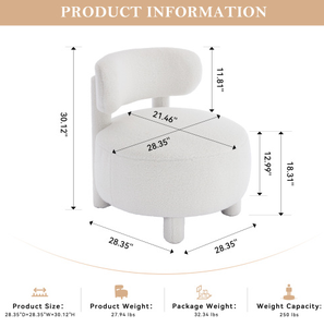 Fauteuil en bois de luxe moderne avec revêtement en tissu, confortable et moelleux, pour salon et chambre à coucher, chaise de détente pour la maison et l'appartement - Product Image 2