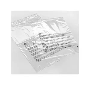 Clear ldpe poly bag with suffocation warning printed and air holes t shirt Ldpe bag