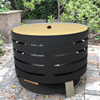 GENO Brasero Moderne Sans Fumée en Acier Inoxydable, Portable pour Camping et Barbecue en Extérieur