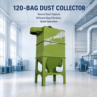 Colector de Polvo Industrial de Alta Eficiencia con Certificación ISO CE, Tipo Pulse Jet, 120 Bolsas, para Plantas de Cemento