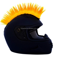 Punk perruque rouge Mohawk Warhawk perruque accessoire bâton sur casque pour Ski Skate vélo motard vélo Scooter moto