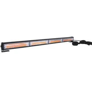 Strobe Light Bar 23" Amber 40W Watts COB LED Warning Security Strobe Traffic Lightbar Advisor Slim Light Bar