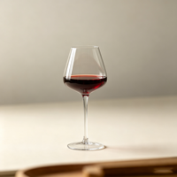 Verre à vin rouge en verre transparent, grand bol, longue tige, verre à vin en forme de tulipe pour la dégustation de vins rouges et blancs, mariage, restaurant, bar