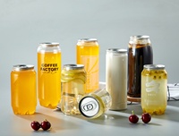 Bouteilles et Gobelets en Plastique Transparent pour Café, Boissons Gazeuses et Boissons, en PET, Scellés, 330ml, 500ml, 650ml