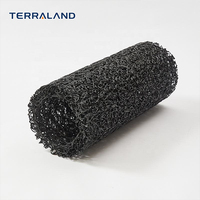 Caniveau drainant perméable en plastique HDPE à filaments 3D aléatoires, gainé de géotextile, pour tunnel routier