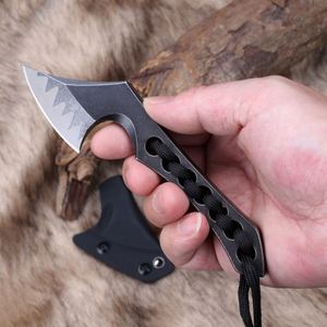 Cuchillo de Hoja Fija Personalizable OEM de Acero D2, 9 mm de Ancho, Punta Caída, Diseño Táctico Multifuncional para Supervivencia en Exteriores y Naturaleza - Product Image 3