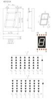 Layar LED 7 Segmen Besar 4 Inci, Layar LED 7 Segmen 1 Digit yang Laris untuk Papan Tanda SPBU