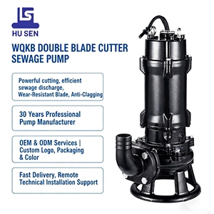 <span class=keywords><strong>Pompe</strong></span> submersible WQKB 15HP pour eaux usées, <span class=keywords><strong>broyeur</strong></span> robuste à double lame pour déchets et eaux boueuses - Product Image 1