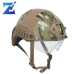 战术快速头盔带挡风玻璃射击场CS扩展游戏装备狩猎配件战斗头盔
