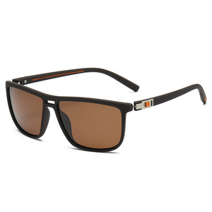 Men Fashion Rectangle Polarized Sunglasses UV400 Full Rim Outdoor Activities <b>Spring</b> <b>Hinges</b> - Product Image 1