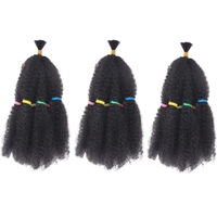 Extensions de cheveux synthétiques pré-étirées Afro Kinky de 10 pouces pour tresses au crochet pour femmes - Vente en gros