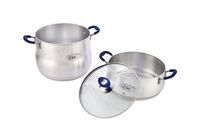 Pot à vapeur populaire en forme de ventre pour soupe et couscous avec couvercle en silicone miroir polonais double chaudière