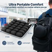Coussin de siège de voyage gonflable pour avion avec technologie CloudAir, cellule d'air portable résistante aux perforations, imperméable, pour les longs trajets