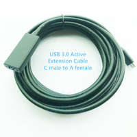 Nouveau câble d'extension répéteur actif USB Type-C vers USB 3.0 A extra long 2026 avec blindage tressé en PVC pour ordinateur et appareil photo