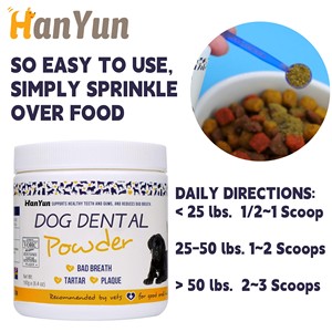 Hanyun-Polvo Dental para Mascotas, Ambientador de <span class=keywords><strong>Aliento</strong></span> para Perros y Gatos, Muestra Gratis, Eliminador de Sarro, <span class=keywords><strong>Mal</strong></span> Respirar, Limpieza de Dientes - Product Image 2