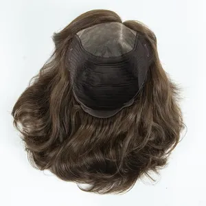 100% парик из натуральных волос с кутикулой коричневого цвета, парики с моно спереди для белых женщин