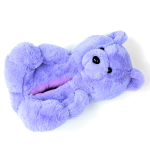 Hiver Femmes Ours en peluche Chaussons chauds Fille Cadeau de Saint Valentin Maison Ourson en peluche Chaussons pour adultes Enfants Taille habituelle - Product Image 5