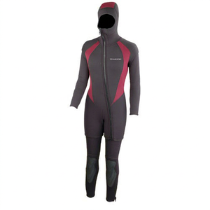 Collection de combinaisons de plongée semi-sèches Aropec 2 pièces pour femmes adultes, anti-UV, néoprène 6 mm, coupe-vent, sans coutures, fusionnées - Product Image 1