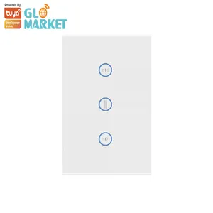 Glomarket-interruptor inteligente Zigbee para el hogar, Panel táctil estándar de EE. UU., Control por aplicación Tuya