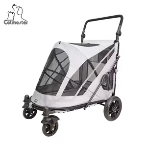 Portable High Quality Large Capacity Dog Bed Oxford Fabric 4 Wheels 3 In 1 Pet Stroller Pet Stroller Dog Cat Trolley
