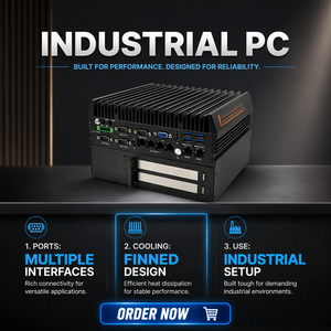 คอมพิวเตอร์อุตสาหกรรมแบบฝังตัว <span class=keywords><strong>Intel</strong></span> Core I5 8300H 6 GbE LAN 4x PoE 4 RS232 RS485 COM CAN 9-36V DC PCIe X16 รองรับจอแสดงผลคู่ พร้อมระบบ Watchdog - Product Image 1