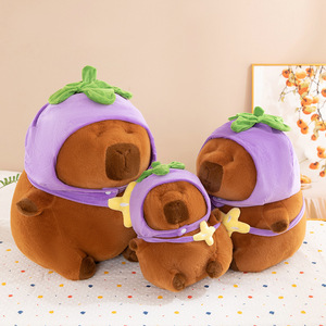Peluche de Capibara con Forma de Berenjena, Relleno de Algodón PP Suave, Almohada Decorativa para Dormitorio, Muñeco Adorable, Regalo de Cumpleaños para Niña, Venta al Por Mayor - Product Image 4