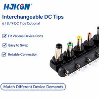 Adaptateur secteur AC/DC réglable 12V 1A multi-embouts avec 6 prises interchangeables pour alimentation de moniteur LED CCTV